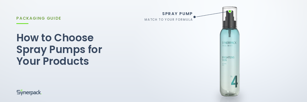Synerpack bottle with a spray pump, matched to your product formula